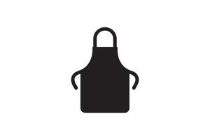 A black apron icon on a white background vector