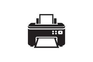 Printer icon illustration on white background vector