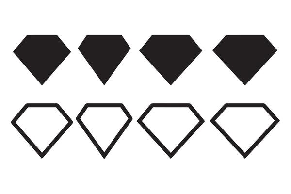 A set of black and white geometric shapes