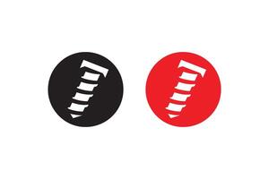 Two different logos for a company that sells screws vector