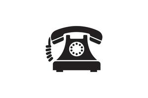 An old fashioned telephone icon on a white background vector