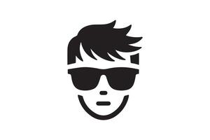 A man with sunglasses on his face vector