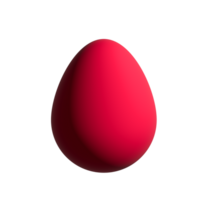 Red Easter Egg Isolate. 3d realistic Easter egg set. Colorful eggs icon png