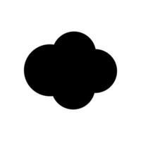 A black cloud icon on a white background vector
