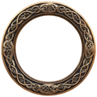 3D Elegant Red And Gold Frame With Classic Design On Transparent Background png