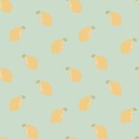 seamless minimal lemon repeat pattern in green background vector