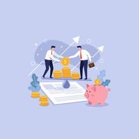 Growing Investment Strategy Showing Financial Success and Savings Concept vector