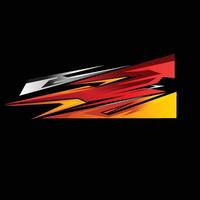 Racing car background wrap decal design with sharp lines style vector