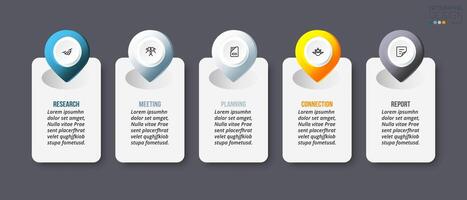 3d infographic design for presentation vector