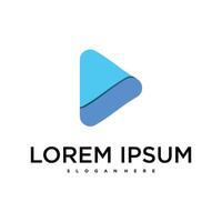 play button logo icon design inspiration vector