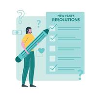 New year resolutions, check list, checklist, checklist, checklist, checklist, checklist, checklist, vector