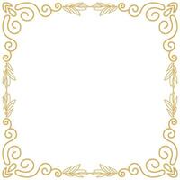 Classic Ornate Border with Elegant Calligraphic Frame Element. vector