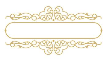 Victorian Ornate Frame with Calligraphic Border and Elegant Element. vector