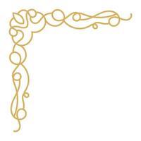 Classic Ornate Calligraphic Frame and Corner Element Art. vector
