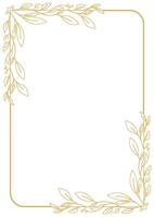 Floral Calligraphic Border and Ornate Frame Element Art. vector