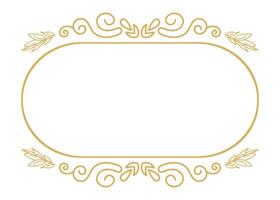 Elegant Calligraphic Frame and Ornate Border for Vintage Design. vector
