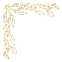 Retro Ornate Corner Frame with Elegant Calligraphic Element. vector