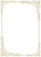 Antique Calligraphic Frame and Ornate Border Design Element. vector