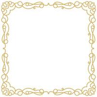 Baroque Ornate Frame with Intricate Calligraphic Border Element. vector