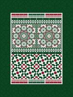 Islamic Tile Design With Geometric Patterns vector