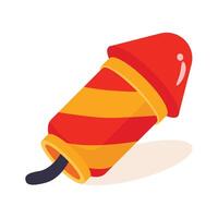 Get a glimpse of this amazing 3d icon of party firecracker vector