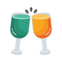 A customizable 3d style icon of wine toast celebration vector