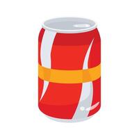 Modern yet handy 3d style icon showing soda can vector