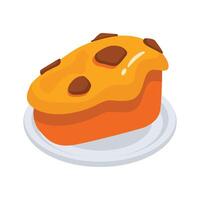 Ready to use 3d style icon of party dessert serving vector