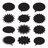 A bold and simple message icon silhouette, embodying connectivity and modern communication. vector