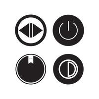 Power and Control Buttons Icons. vector