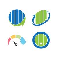 Energy Efficiency and Performance Optimization Icons. vector