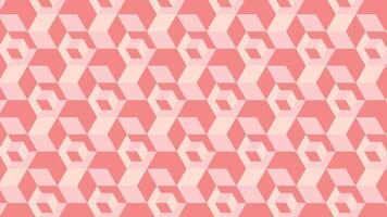Stylish 3D cubic pattern with soft pink hues. Perfect for modern backgrounds, wallpapers, and digital designs. High-resolution abstract geometric texture. vector