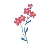 Simple illustration of red flowers. Perfect for creating minimalist and modern floral designs. vector