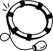 A doodle style icon of hula hoop vector