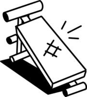 Ab bench icon in hand drawn style vector