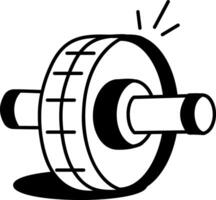 Ab roller icon in hand drawn style vector