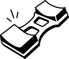 Bracket mat icon in hand drawn style vector
