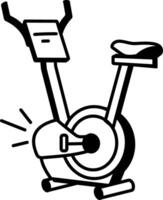 Gym elliptical Machine icon in doodle style vector