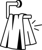 Towel stand icon in hand drawn style vector