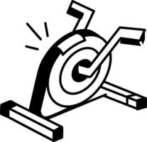 Desk exerciser icon in hand drawn style vector