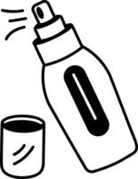 A hand drawn style icon of mist spray vector