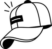 A hand drawn icon of a cap vector