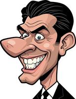 Cartoonish character with exaggerated features in a minimal style, showcasing humor and charm in illustration vector