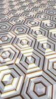 MODERN VERTICAL FUTURISTIC WHITE GOLD HEXAGONAL SHAPES ABSTRACT BACKGROUND ANIMATION LOOP video