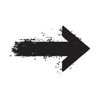 Classic Arrow with Worn Effect vector