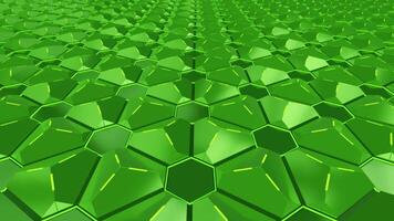 HI TECH ADVANCE GREEN TRIANGLE PYRAMIDS MODERN HEXAGONAL SHAPES ABSTRACT BACKGROUND ANIMATION LOOP video
