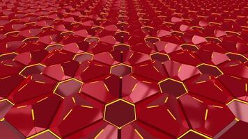 HI TECH ADVANCE RED TRIANGLE PYRAMIDS MODERN HEXAGONAL SHAPES ABSTRACT BACKGROUND ANIMATION LOOP video