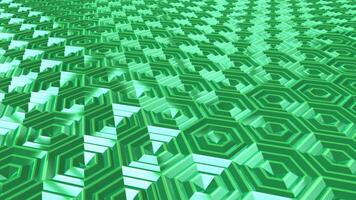 MODERN FUTURISTIC GREEN HEXAGONAL SHAPES ABSTRACT BACKGROUND ANIMATION LOOP video