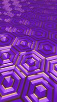 MODERN VERTICAL FUTURISTIC PURPLE GOLD HEXAGONAL SHAPES ABSTRACT BACKGROUND ANIMATION LOOP video