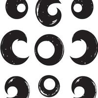 White Background Yin Yang Motif vector